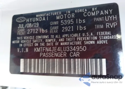 2020 Genesis G80 3.8 Awd из США, поврежденный, VIN KMTFN4JE4LU334950